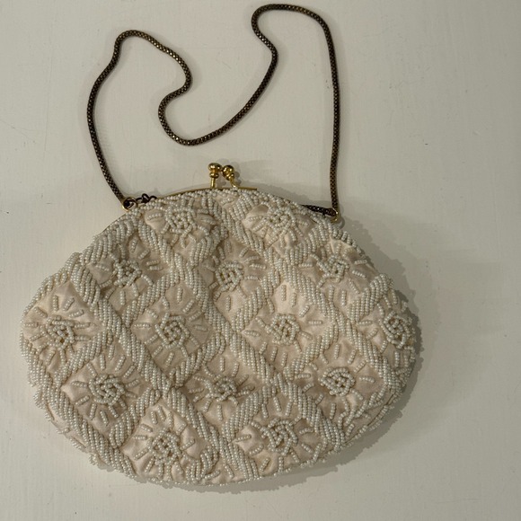 Handmade Handbags - Vintage Handmade Beaded Sequin Wristlet Clutch Evening Purse – Made in Hong Kong